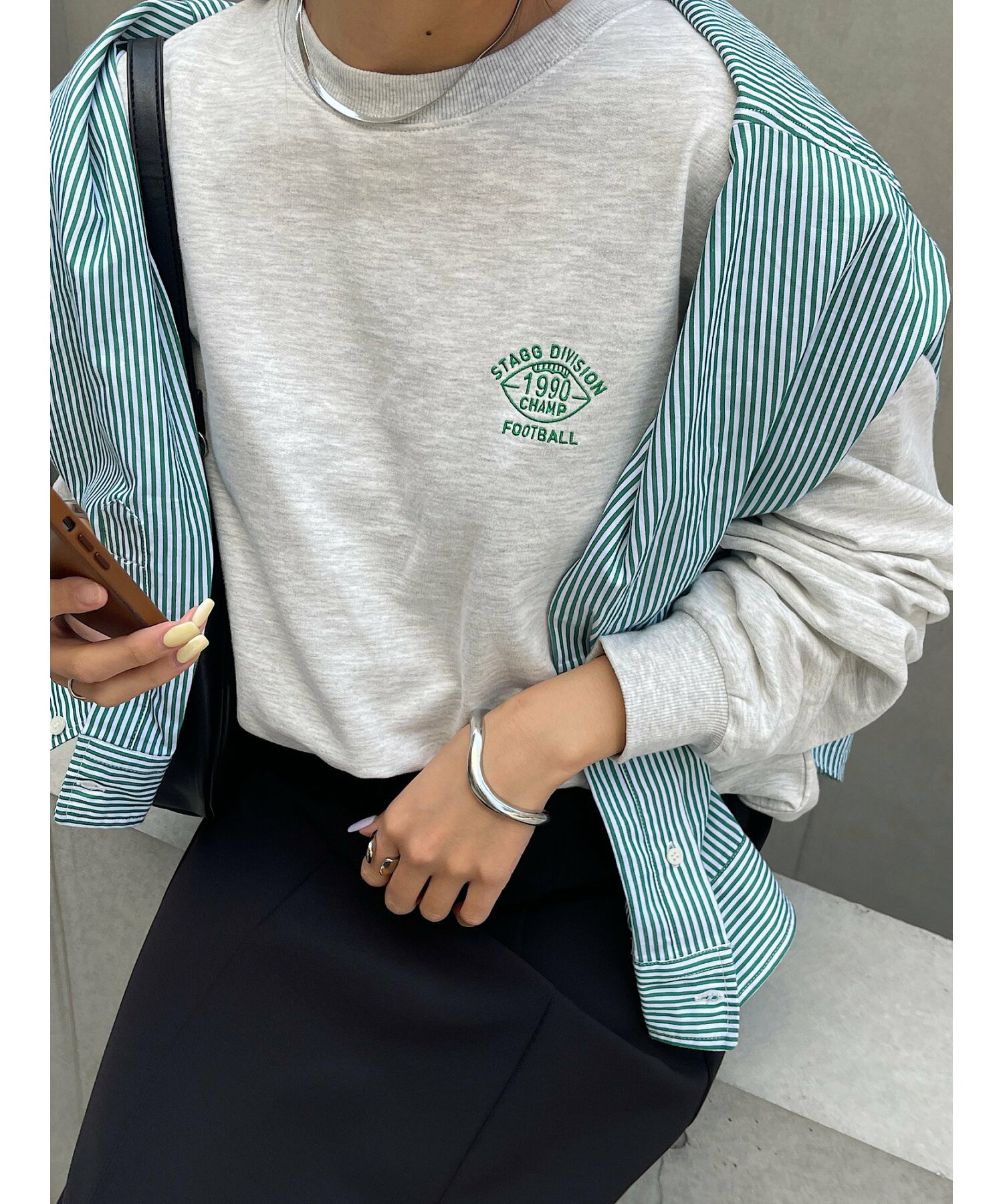 【WEB限定】ワンポイント刺繍ビッグロングTシャツ